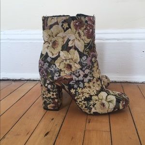 Floral Ankle Boots